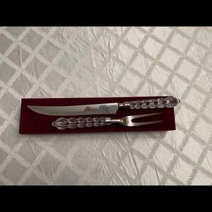 Vintage Mikasa carving knife and fork set